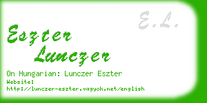 eszter lunczer business card